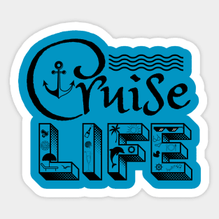 Cruise Life w/Icons Sticker